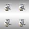 Service Caster 4 Inch Stainless Steel Nylon Swivel Caster Set with Roller Bearings and Brakes SCC-SS30S420-NYR-TLB-4 - alternate 1